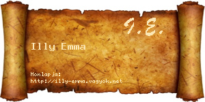 Illy Emma névjegykártya