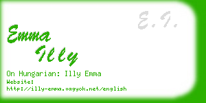 emma illy business card